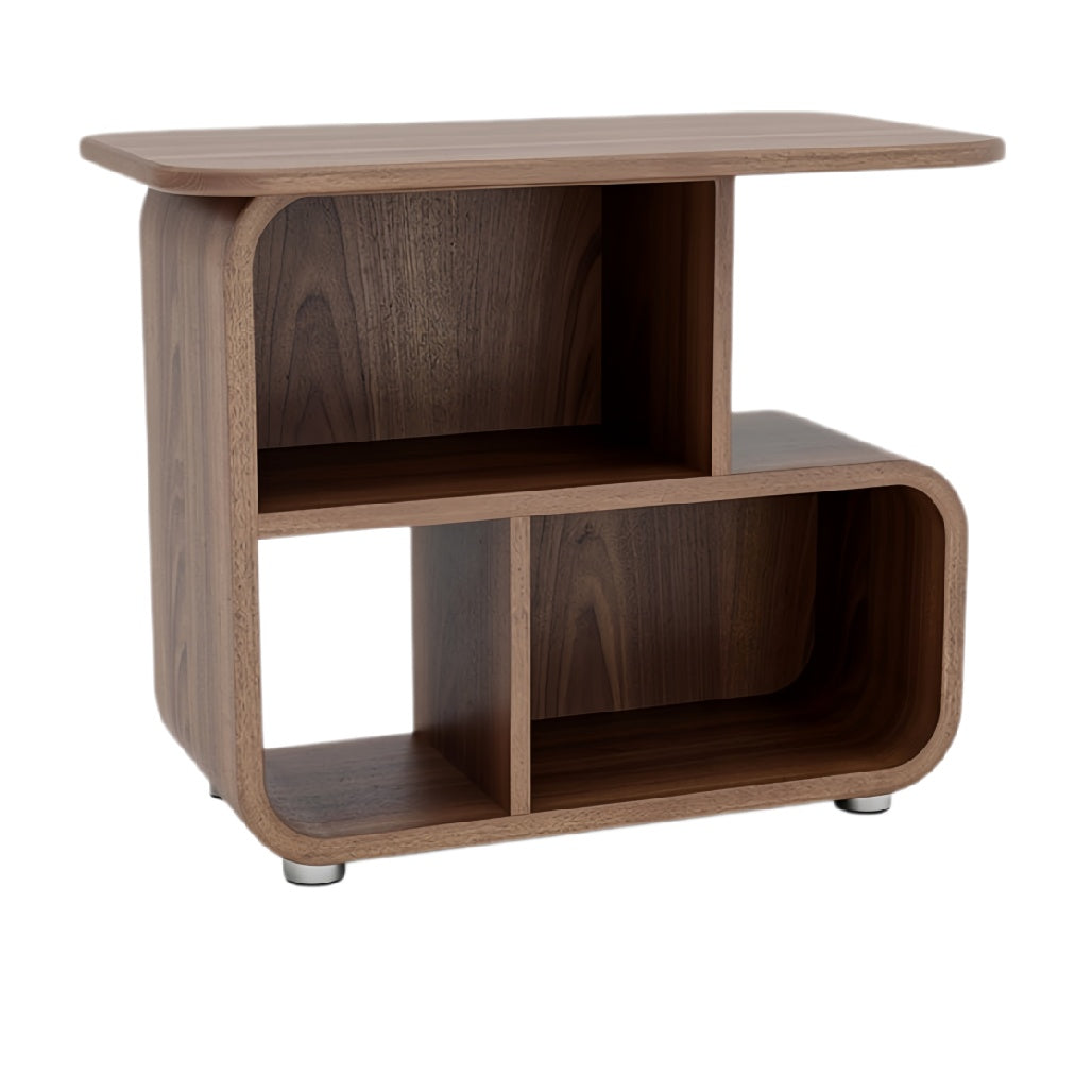 **Technische Titel in het Nederlands:** **Moderne houten bijzettafel met opbergruimte**