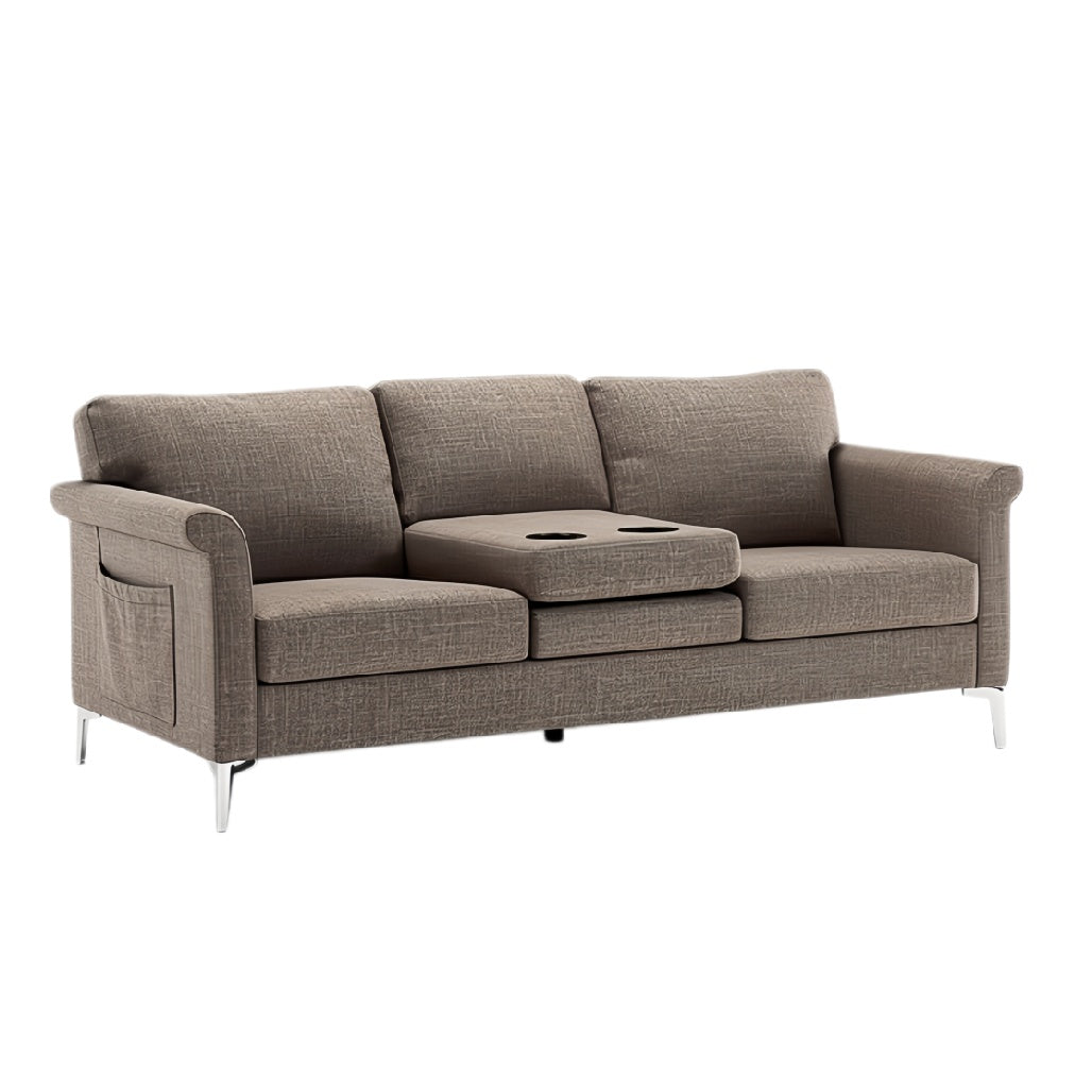 **Functionele en comfortabele bank met geïntegreerde armleuning**