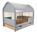 **Houten Kinderbed met Opslagruimte en Huisvormig Ontwerp**