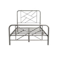 **Technische Titel in het Nederlands: Moderne Metalen Bedstructuur met Gevlecht Ontwerp**